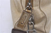 Authentic PRADA Vintage Canvas Leather Shoulder Tote Bag Purse Beige 0891G