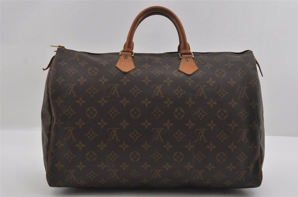 Authentic Louis Vuitton Monogram Speedy 40 Hand Boston Bag M41522 LV 0891I