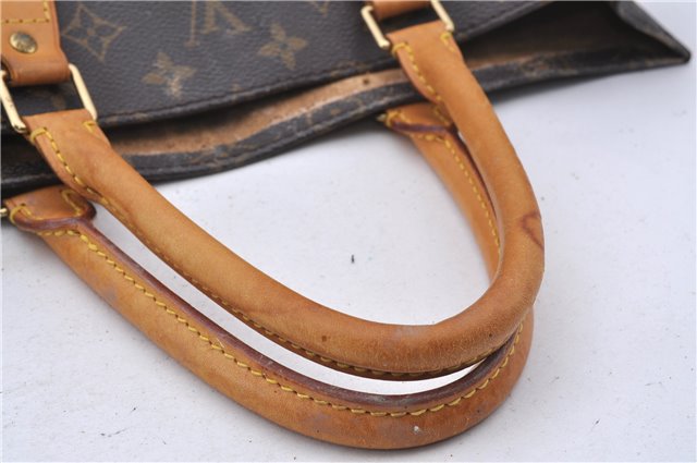 Authentic Louis Vuitton Monogram Sac Plat Hand Bag M51140 LV 0894D