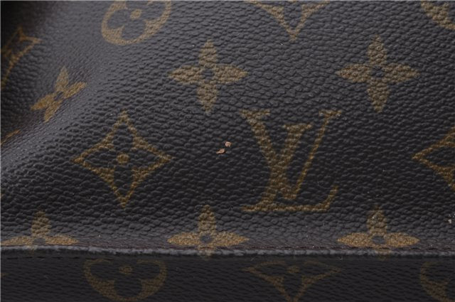 Authentic Louis Vuitton Monogram Sac Plat Hand Bag M51140 LV 0894D