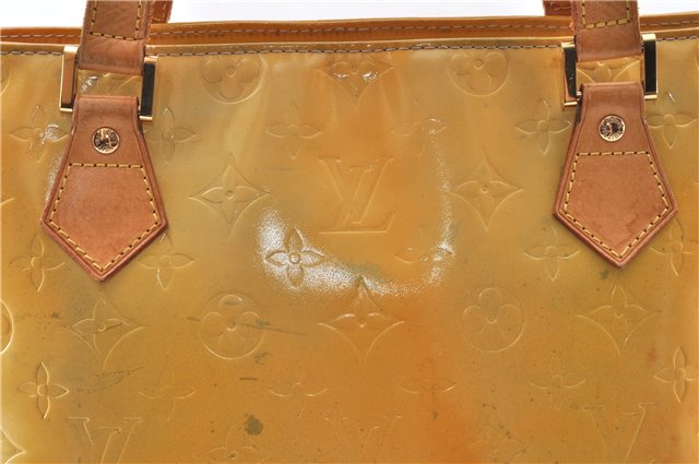 Authentic Louis Vuitton Vernis Houston Shoulder Hand Bag Yellow M91053 LV 0894G