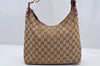 Authentic GUCCI Shoulder Hand Bag Purse GG Canvas Leather 115003 Brown 0894I