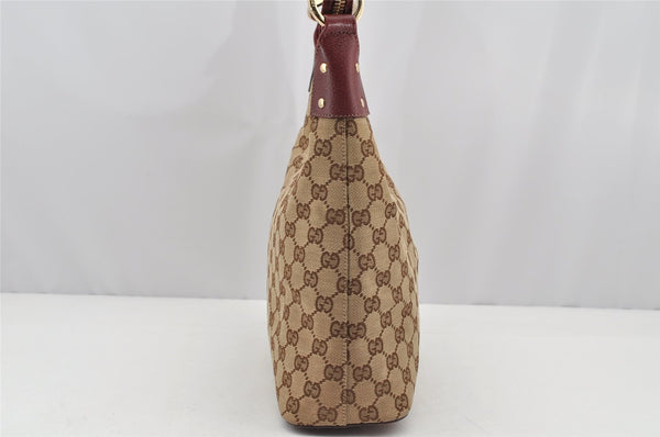 Authentic GUCCI Shoulder Hand Bag Purse GG Canvas Leather 115003 Brown 0894I
