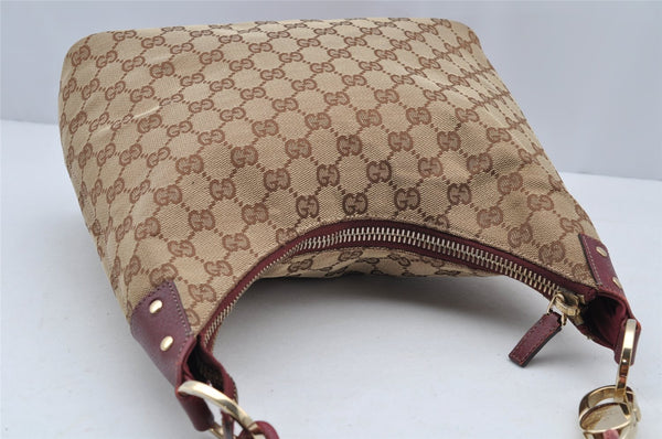 Authentic GUCCI Shoulder Hand Bag Purse GG Canvas Leather 115003 Brown 0894I