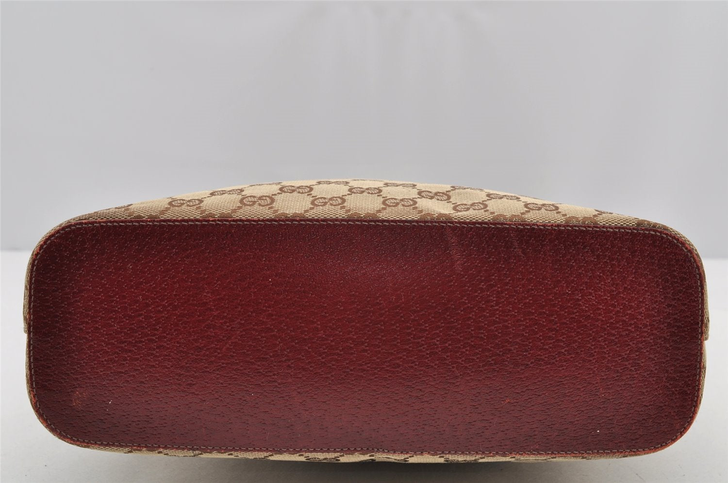 Authentic GUCCI Shoulder Hand Bag Purse GG Canvas Leather 115003 Brown 0894I