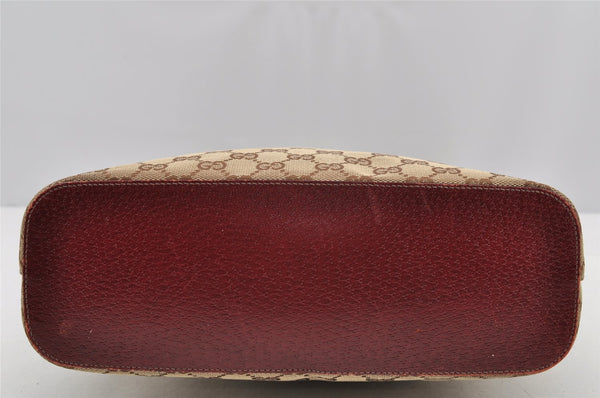 Authentic GUCCI Shoulder Hand Bag Purse GG Canvas Leather 115003 Brown 0894I
