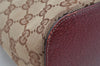 Authentic GUCCI Shoulder Hand Bag Purse GG Canvas Leather 115003 Brown 0894I