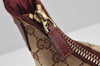 Authentic GUCCI Shoulder Hand Bag Purse GG Canvas Leather 115003 Brown 0894I