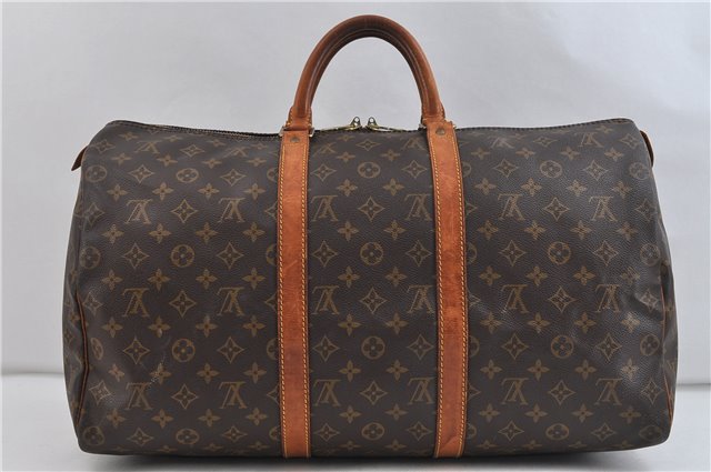 Authentic Louis Vuitton Monogram Keepall 50 Boston Bag M41426 LV 0895D