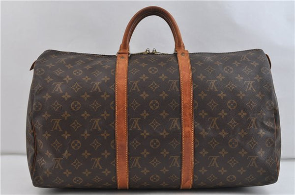 Authentic Louis Vuitton Monogram Keepall 50 Boston Bag M41426 LV 0895D