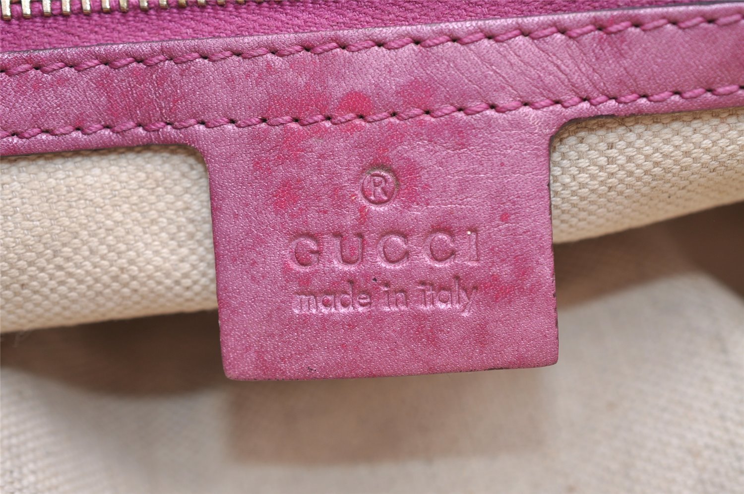 Authentic GUCCI Heart Bit 2Way Hand Bag GG Canvas Leather 269955 Brown 0895I