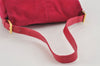 Authentic FENDI Mamma Baguette Shoulder Hand Bag Purse Suede Leather Pink 0896I