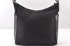 Authentic GUCCI Vintage Shoulder Hand Bag Purse Canvas Leather Black 0897G