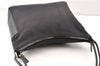 Authentic GUCCI Vintage Shoulder Hand Bag Purse Canvas Leather Black 0897G