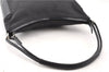 Authentic GUCCI Vintage Shoulder Hand Bag Purse Canvas Leather Black 0897G