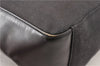 Authentic GUCCI Vintage Shoulder Hand Bag Purse Canvas Leather Black 0897G