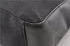 Authentic GUCCI Vintage Shoulder Hand Bag Purse Canvas Leather Black 0897G