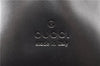Authentic GUCCI Vintage Shoulder Hand Bag Purse Canvas Leather Black 0897G