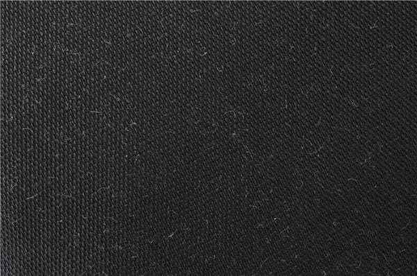 Authentic GUCCI Vintage Shoulder Hand Bag Purse Canvas Leather Black 0897G