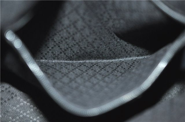 Authentic GUCCI Vintage Shoulder Hand Bag Purse Canvas Leather Black 0897G