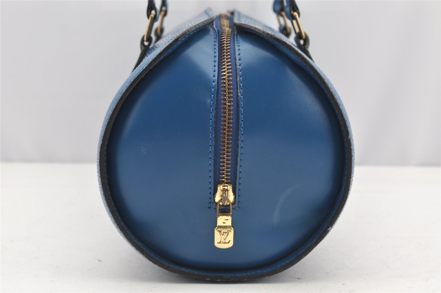 Authentic Louis Vuitton Epi Soufflot Hand Bag Blue M52225 LV 0897I