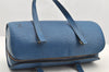 Authentic Louis Vuitton Epi Soufflot Hand Bag Blue M52225 LV 0897I