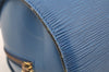 Authentic Louis Vuitton Epi Soufflot Hand Bag Blue M52225 LV 0897I