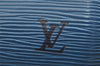 Authentic Louis Vuitton Epi Soufflot Hand Bag Blue M52225 LV 0897I