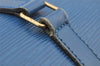 Authentic Louis Vuitton Epi Soufflot Hand Bag Blue M52225 LV 0897I