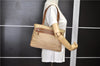 Authentic PRADA Nylon Tessuto Leather Shoulder Tote Bag BR2218 Beige 0898G