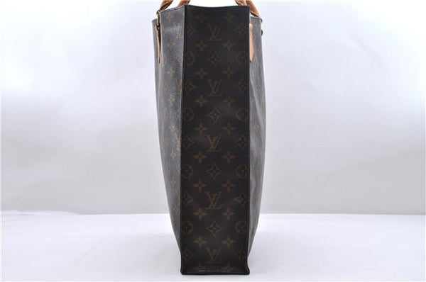 Authentic Louis Vuitton Monogram Sac Plat Hand Bag M51140 LV 0899D