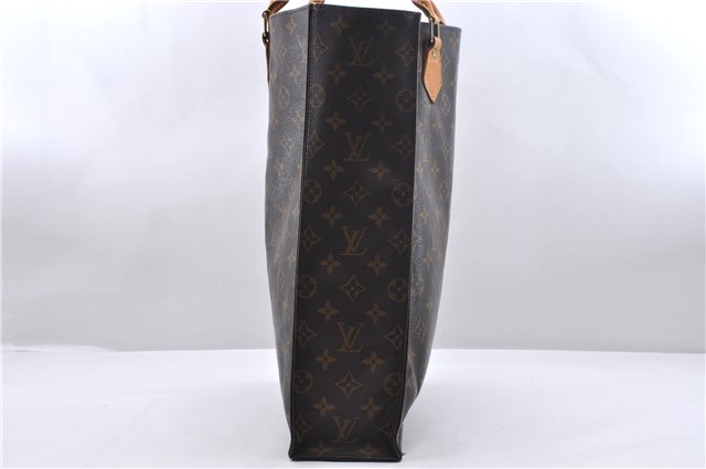 Authentic Louis Vuitton Monogram Sac Plat Hand Bag M51140 LV 0899D