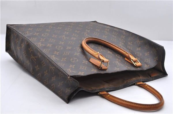 Authentic Louis Vuitton Monogram Sac Plat Hand Bag M51140 LV 0899D