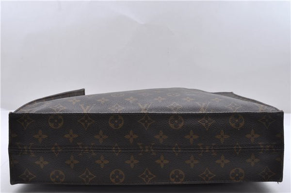 Authentic Louis Vuitton Monogram Sac Plat Hand Bag M51140 LV 0899D