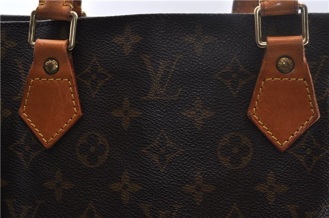 Authentic Louis Vuitton Monogram Sac Plat Hand Bag M51140 LV 0899D