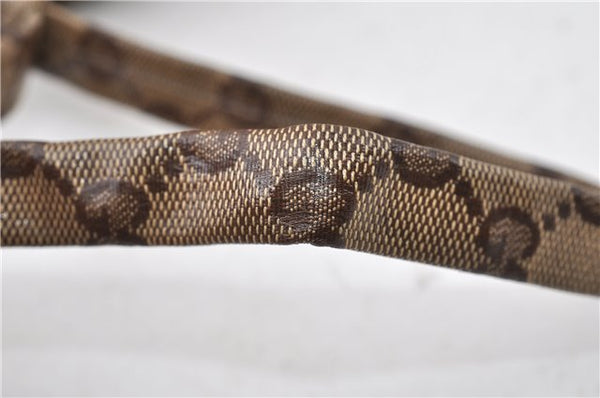 Authentic GUCCI GG Crystal Hysteria Clutch Bag PVC Leather 197015 Brown 0899G