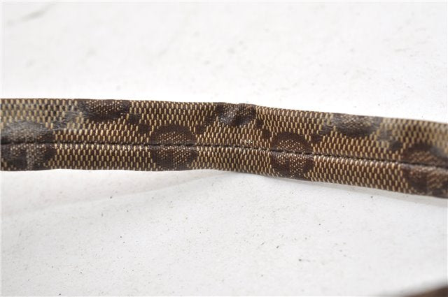 Authentic GUCCI GG Crystal Hysteria Clutch Bag PVC Leather 197015 Brown 0899G