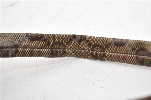 Authentic GUCCI GG Crystal Hysteria Clutch Bag PVC Leather 197015 Brown 0899G