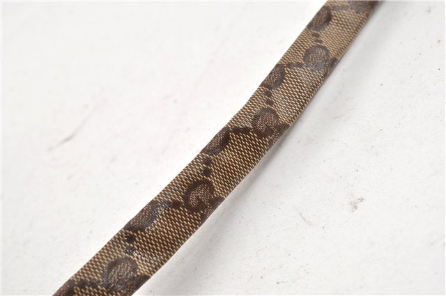 Authentic GUCCI GG Crystal Hysteria Clutch Bag PVC Leather 197015 Brown 0899G