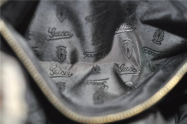 Authentic GUCCI GG Crystal Hysteria Clutch Bag PVC Leather 197015 Brown 0899G