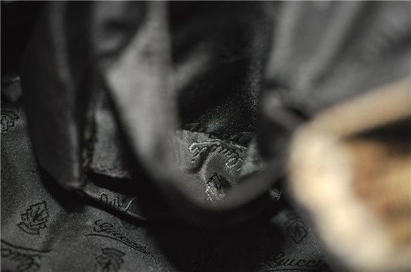 Authentic GUCCI GG Crystal Hysteria Clutch Bag PVC Leather 197015 Brown 0899G