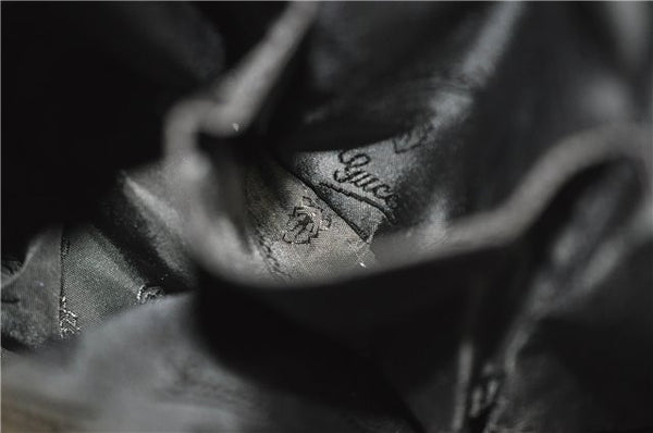 Authentic GUCCI GG Crystal Hysteria Clutch Bag PVC Leather 197015 Brown 0899G