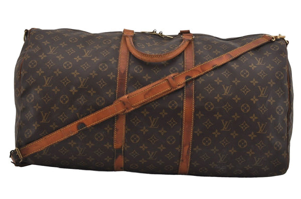 Authentic Louis Vuitton Monogram Keepall Bandouliere 60 M41412 Boston Bag 0899I