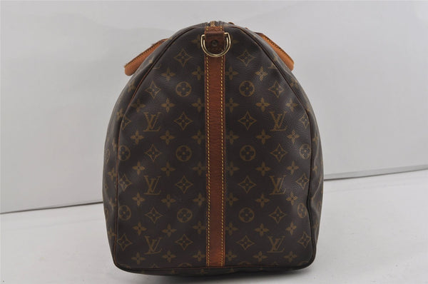 Authentic Louis Vuitton Monogram Keepall Bandouliere 60 M41412 Boston Bag 0899I