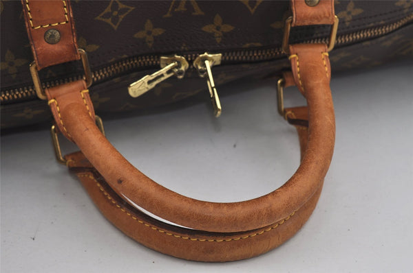 Authentic Louis Vuitton Monogram Keepall Bandouliere 60 M41412 Boston Bag 0899I