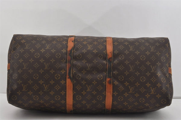 Authentic Louis Vuitton Monogram Keepall Bandouliere 60 M41412 Boston Bag 0899I