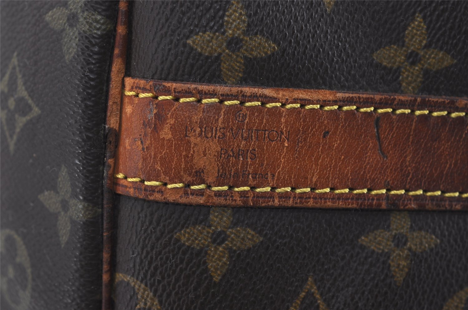 Authentic Louis Vuitton Monogram Keepall Bandouliere 60 M41412 Boston Bag 0899I