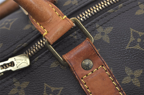 Authentic Louis Vuitton Monogram Keepall Bandouliere 60 M41412 Boston Bag 0899I