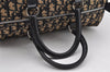 Authentic Christian Dior Trotter Hand Boston Bag Canvas Leather Blue 0900I