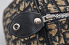 Authentic Christian Dior Trotter Hand Boston Bag Canvas Leather Blue 0900I